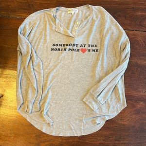 Wildfox, thermal oversized shirt, size small, sample product, no defects, cute!